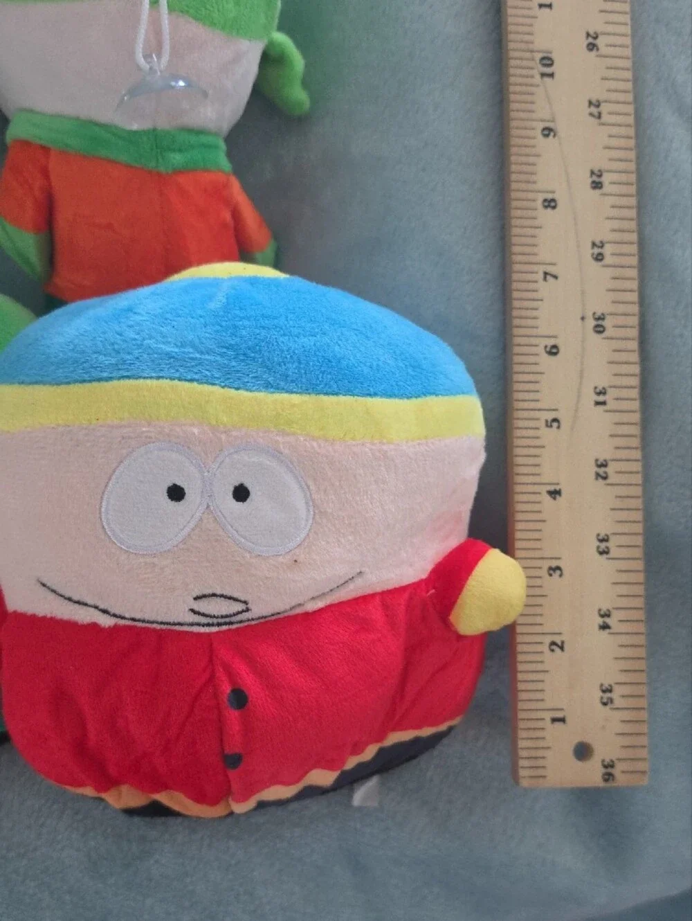 Green and Multicolor Plush Cartoon Characters - Kids Toy Set